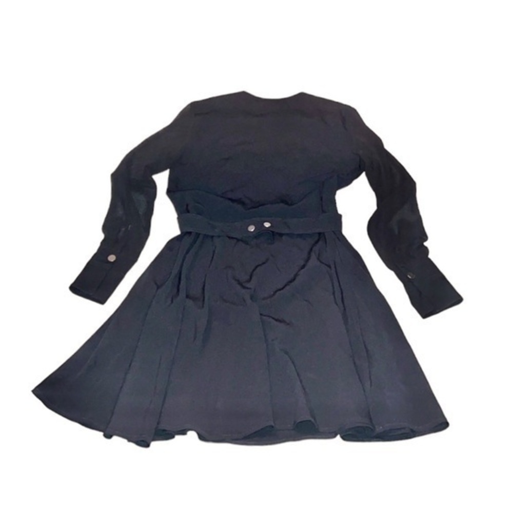 Sandro Paris Rosie Black Crepe Long Sleeve Dress Size‎ Small - Picture 7 of 15